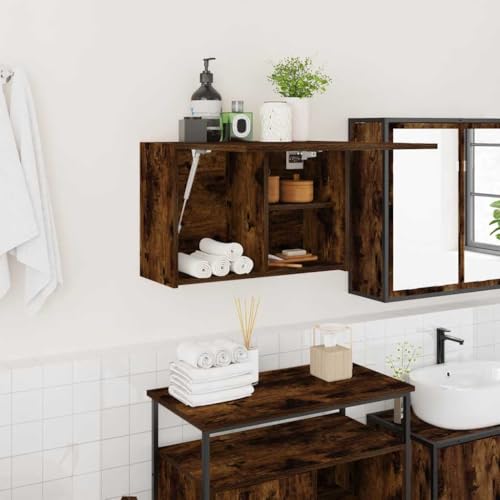 XINCXIN Bad-Wandschrank, unterschrank waschbecken waschtischunterschrank Badezimmer möbel badezimmerunterschrank Räuchereiche 60x25x40 cm Holzwerkstoff XINCXIN Bad-Wandschrank, unterschrank waschbecken waschtischunterschrank Badezimmer möbel badezimmerunterschrank Räuchereiche 60x25x40 cm Holzwerkstoff von XINCXIN
