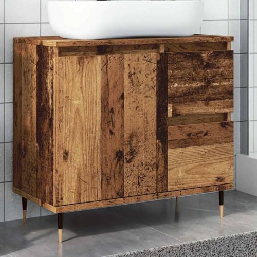 XINCXIN Badschrank Altholz-Optik 65x33x60 cm Holzwerkstoff von XINCXIN
