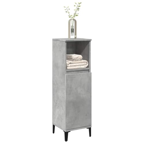 XINCXIN Badschrank Betongrau 30x30x100 cm Holzwerkstoff von XINCXIN