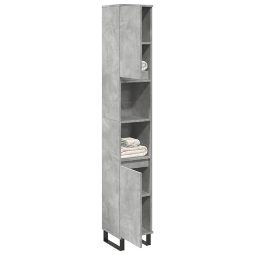 XINCXIN Badschrank Betongrau 30x30x190 cm Holzwerkstoff von XINCXIN