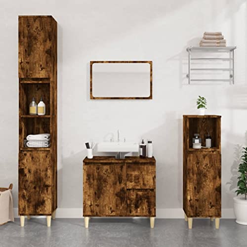 XINCXIN Badschrank Räuchereiche 30x30x190 cm Holzwerkstoff XINCXIN Badschrank Räuchereiche 30x30x190 cm Holzwerkstoff von XINCXIN