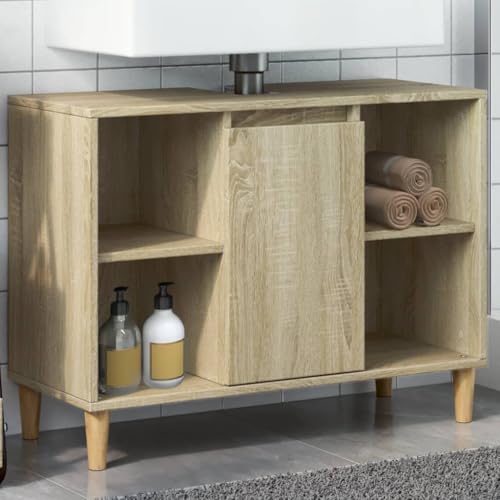 XINCXIN Badschrank Sonoma-Eiche 80x33x60 cm Holzwerkstoff von XINCXIN