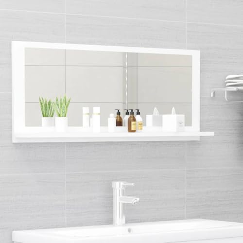 XINCXIN Badspiegel, unterschrank waschbecken waschtischunterschrank badezimmerunterschrank badmöbel Weiß 90x10,5x37 cm Holzwerkstoff XINCXIN Badspiegel, unterschrank waschbecken waschtischunterschrank badezimmerunterschrank badmöbel Weiß 90x10,5x37 cm Holzwerkstoff von XINCXIN