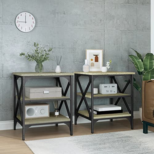 XINCXIN Beistelltisch, Coffee Table Sofa Tisch Aesthetic Room Decor beistelltische fürs Wohnzimmer e 2 STK. Sonoma-Eiche 40x42x50 cm Holzwerkstoff XINCXIN Beistelltisch, Coffee Table Sofa Tisch Aesthetic Room Decor beistelltische fürs Wohnzimmer e 2 STK. Sonoma-Eiche 40x42x50 cm Holzwerkstoff von XINCXIN