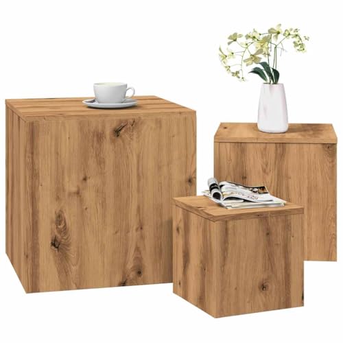 XINCXIN Beistelltisch, Sofa Tisch Aesthetic Room Decor beistelltische fürs Wohnzimmer Coffee Table e 3 STK. Artisan-Eiche Holzwerkstoff XINCXIN Beistelltisch, Sofa Tisch Aesthetic Room Decor beistelltische fürs Wohnzimmer Coffee Table e 3 STK. Artisan-Eiche Holzwerkstoff von XINCXIN