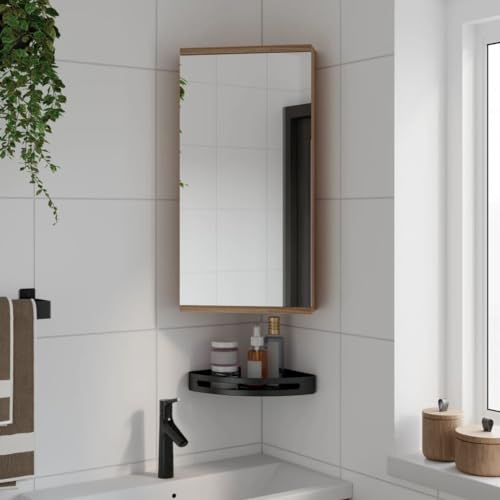 XINCXIN Eck-Spiegelschrank Eichen-Optik 30x24x60 cm von XINCXIN