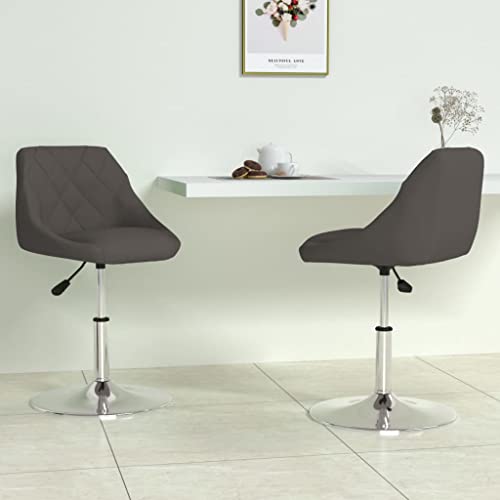 XINCXIN Esszimmerstühle 2 STK., Esszimmerstuhl Dining Chair Esstisch Stühle Esszimmerstühle Geeignet für Küche Restaurant Balkon Esszimmer Drehbar Dunkelgrau Samt von XINCXIN