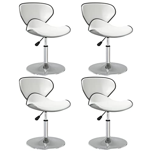 XINCXIN Esszimmerstühle 4 STK., Esszimmerstuhl Esstisch Stühle Dining Chair Stuhl Geeignet für Küche Restaurant Balkon Esszimmer Weiß Kunstleder von XINCXIN
