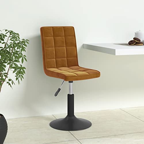 XINCXIN Esszimmerstühle 4 STK., Stuhl Esszimmerstühle Esszimmerstuhl Dining Chair Geeignet für Küche Restaurant Esszimmer Balkon Drehbar Braun Samt von XINCXIN