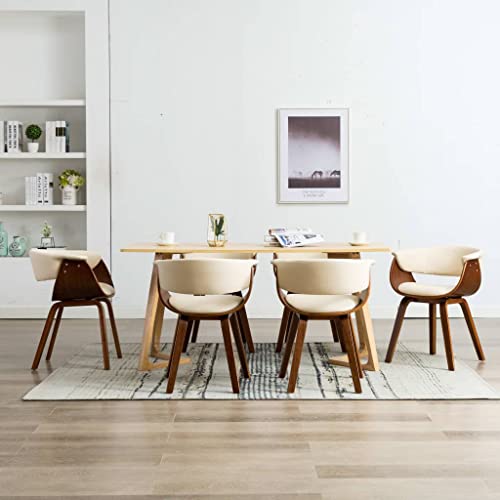 XINCXIN Esszimmerstühle 6 STK., Esstisch Stühle Esszimmerstühle Esszimmerstuhl Dining Chair Geeignet für Küche Esszimmer Restaurant Balkon Creme Bugholz und Kunstleder XINCXIN Esszimmerstühle 6 STK., Esstisch Stühle Esszimmerstühle Esszimmerstuhl Dining Chair Geeignet für Küche Esszimmer Restaurant Balkon Creme Bugholz und Kunstleder von XINCXIN