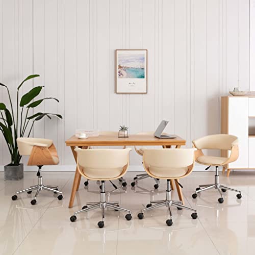 XINCXIN Esszimmerstühle 6 STK., Esszimmerstuhl Esstisch Stühle Dining Chair Esszimmerstühle Geeignet für Küche Balkon Esszimmer Restaurant Drehbar Creme Kunstleder XINCXIN Esszimmerstühle 6 STK., Esszimmerstuhl Esstisch Stühle Dining Chair Esszimmerstühle Geeignet für Küche Balkon Esszimmer Restaurant Drehbar Creme Kunstleder von XINCXIN