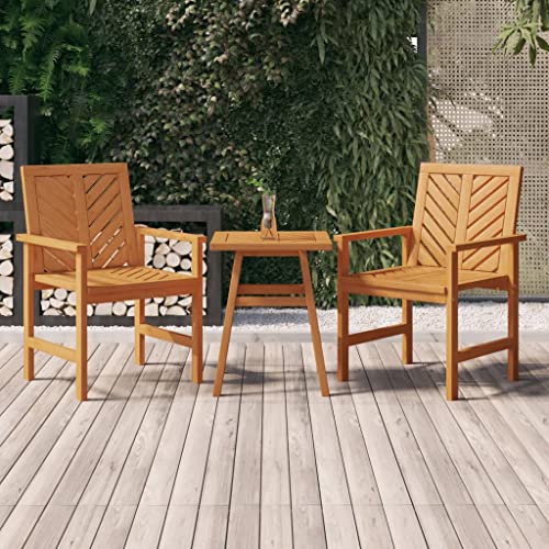 XINCXIN Garten-Essstühle 2 STK., Korbsessel Terrassenstühle Gartensessel Chair Geeignet für Outdoor Balcony Terrace Pool Massivholz Akazie von XINCXIN