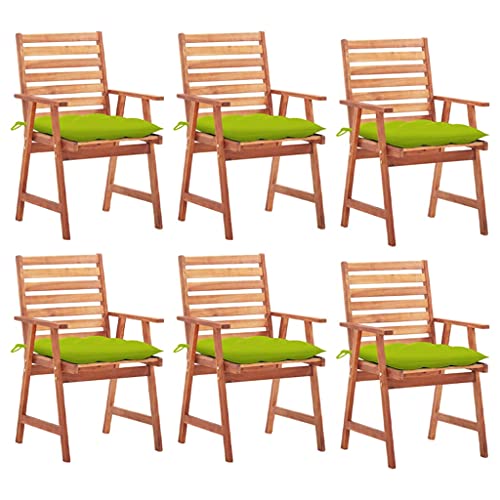 XINCXIN Garten-Essstühle 6 STK., Korbsessel Chair Terrassenstühle Stühle Geeignet für Pool Terrace Balcony Outdoor mit Kissen Massivholz Akazie XINCXIN Garten-Essstühle 6 STK., Korbsessel Chair Terrassenstühle Stühle Geeignet für Pool Terrace Balcony Outdoor mit Kissen Massivholz Akazie von XINCXIN
