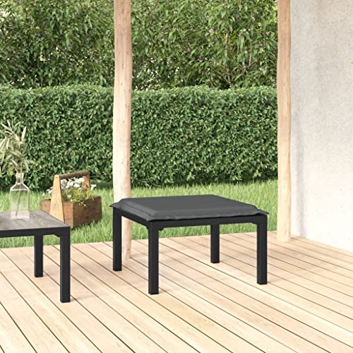 XINCXIN Gartenhocker, gartensessel terassenmöbel außen korbsessel Outdoor Garden Furniture Geeignet für Balconies Garden patios Yard mit Kissen Schwarz und Grau Poly Rattan von XINCXIN