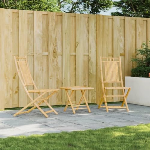 XINCXIN Gartenstühle 2 STK., Chair Gartenmöbel Stuhl Terrassenstühle Geeignet für Pool Balcony Outdoor Terrace Klappbar 46x66x99 cm Bambus von XINCXIN