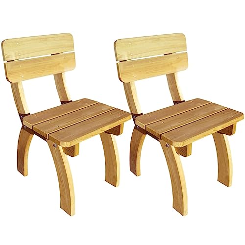 XINCXIN Gartenstühle 2 STK., Gartenmöbel Gartenstühle Korbsessel Chair Geeignet für Outdoor Terrace Pool Balcony Imprägniertes Kiefernholz von XINCXIN