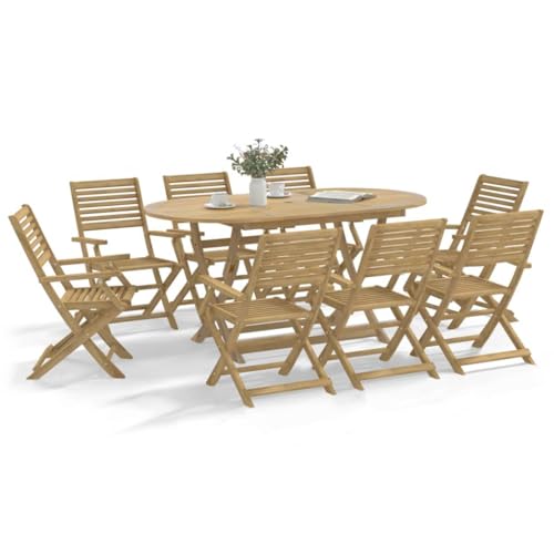 XINCXIN Gartenstühle 6 STK., Gartenmöbel Gartensessel Chair Stuhl Geeignet für Terrace Balcony Pool Garden Klappbar 54,5x61,5x86,5cm Massivholz Akazie von XINCXIN