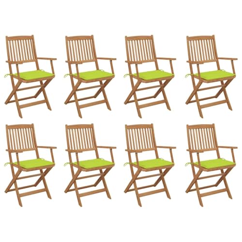XINCXIN Klappbare Gartenstühle, Gartensessel Chair Stühle Terrassenstühle Geeignet für Balcony Garden Pool Terrace mit Kissen 8 STK. Massivholz Akazie XINCXIN Klappbare Gartenstühle, Gartensessel Chair Stühle Terrassenstühle Geeignet für Balcony Garden Pool Terrace mit Kissen 8 STK. Massivholz Akazie von XINCXIN