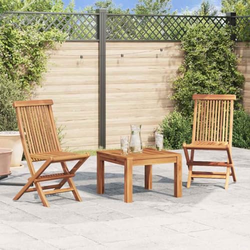 XINCXIN Klappbare Gartenstühle 2 STK., Korbsessel Chair Gartenstühle Gartensessel Geeignet für Terrace Balcony Pool Outdoor Massivholz Teak von XINCXIN
