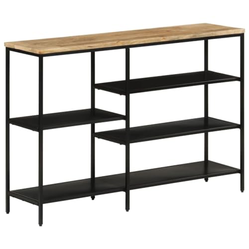 XINCXIN Konsolentisch, Aesthetic Room Decor Sofa Tisch Coffee Table Sideboard 110x30x75 cm Raues Massivholz Mango und Eisen von XINCXIN