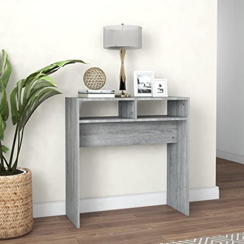 XINCXIN Konsolentisch, Coffee Table Aesthetic Room Decor Sofa Tisch Sideboard Grau Sonoma 78x30x80 cm Holzwerkstoff von XINCXIN