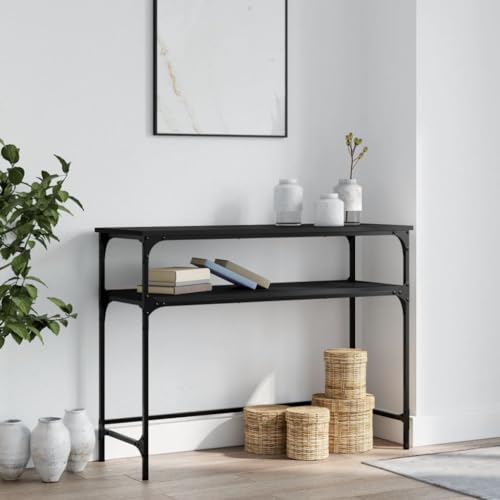 XINCXIN Konsolentisch, Coffee Table Sofa Tisch Sideboard Aesthetic Room Decor Schwarz 100x35,5x75 cm Holzwerkstoff von XINCXIN