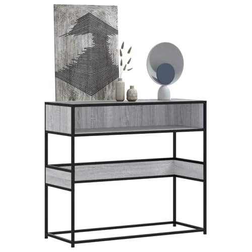 XINCXIN Konsolentisch, Coffee Table beistelltische fürs Wohnzimmer Sideboard Sofa Tisch Grau Sonoma 90x35x80 cm Holzwerkstoff XINCXIN Konsolentisch, Coffee Table beistelltische fürs Wohnzimmer Sideboard Sofa Tisch Grau Sonoma 90x35x80 cm Holzwerkstoff von XINCXIN