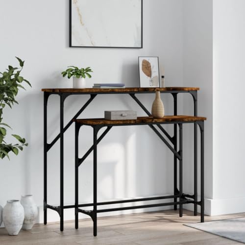 XINCXIN Konsolentisch, Sideboard Sofa Tisch beistelltische fürs Wohnzimmer Coffee Table e 2 STK. Räuchereiche Holzwerkstoff XINCXIN Konsolentisch, Sideboard Sofa Tisch beistelltische fürs Wohnzimmer Coffee Table e 2 STK. Räuchereiche Holzwerkstoff von XINCXIN