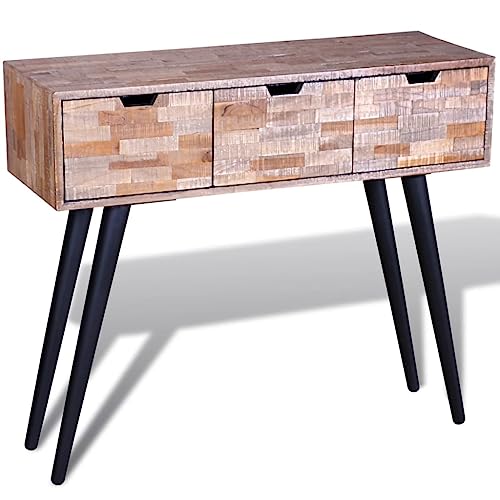 XINCXIN Konsolentisch, Sofa Tisch Aesthetic Room Decor Sideboard beistelltische fürs Wohnzimmer mit 3 Schubladen Altholz Teak XINCXIN Konsolentisch, Sofa Tisch Aesthetic Room Decor Sideboard beistelltische fürs Wohnzimmer mit 3 Schubladen Altholz Teak von XINCXIN