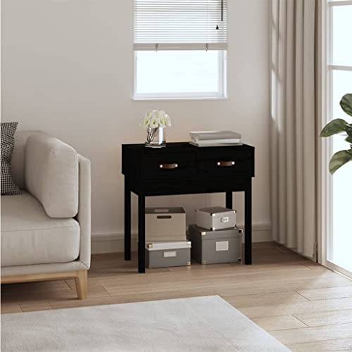 XINCXIN Konsolentisch, Sofa Tisch Aesthetic Room Decor beistelltische fürs Wohnzimmer Coffee Table Schwarz 76,5x40x75 cm Massivholz Kiefer XINCXIN Konsolentisch, Sofa Tisch Aesthetic Room Decor beistelltische fürs Wohnzimmer Coffee Table Schwarz 76,5x40x75 cm Massivholz Kiefer von XINCXIN