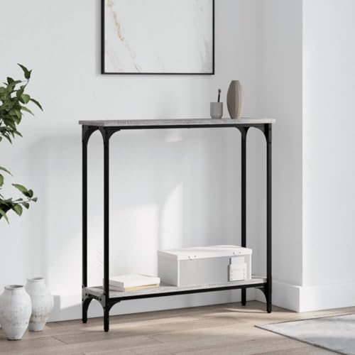 XINCXIN Konsolentisch, Sofa Tisch Sideboard beistelltische fürs Wohnzimmer Coffee Table Grau Sonoma 75x22,5x75 cm Holzwerkstoff von XINCXIN