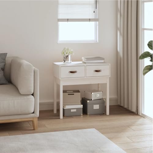 XINCXIN Konsolentisch, beistelltische fürs Wohnzimmer Coffee Table Sideboard Sofa Tisch Weiß 76,5x40x75 cm Massivholz Kiefer XINCXIN Konsolentisch, beistelltische fürs Wohnzimmer Coffee Table Sideboard Sofa Tisch Weiß 76,5x40x75 cm Massivholz Kiefer von XINCXIN