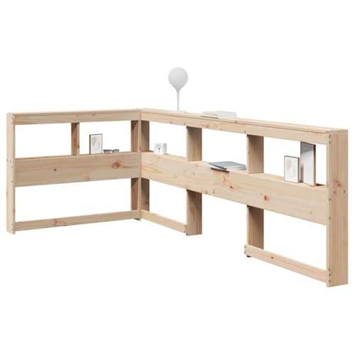 XINCXIN Kopfteil, Bett kopfteil schlafzimmermöbel modern headboard for Bed wandpolster Bett mit Bücherregal L-Form 100 cm Massivholz Kiefer von XINCXIN