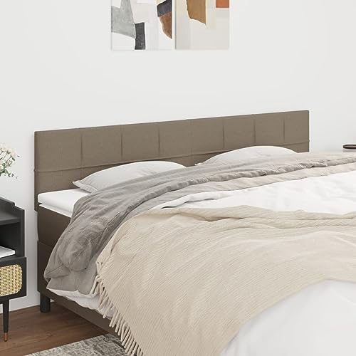 XINCXIN Kopfteil, headboard for Bed Bett kopfteil wandkissen wandpolster wandpolster Bett e 2 STK. Taupe 90x5x78/88 cm Stoff von XINCXIN