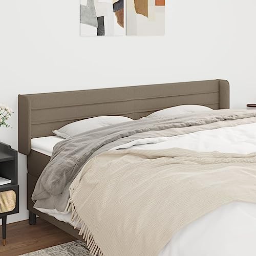 XINCXIN Kopfteil, headboard for Bed wandpolster Bett schlafzimmermöbel modern Bett kopfteil mit Ohren Taupe 163x16x78/88 cm Stoff XINCXIN Kopfteil, headboard for Bed wandpolster Bett schlafzimmermöbel modern Bett kopfteil mit Ohren Taupe 163x16x78/88 cm Stoff von XINCXIN