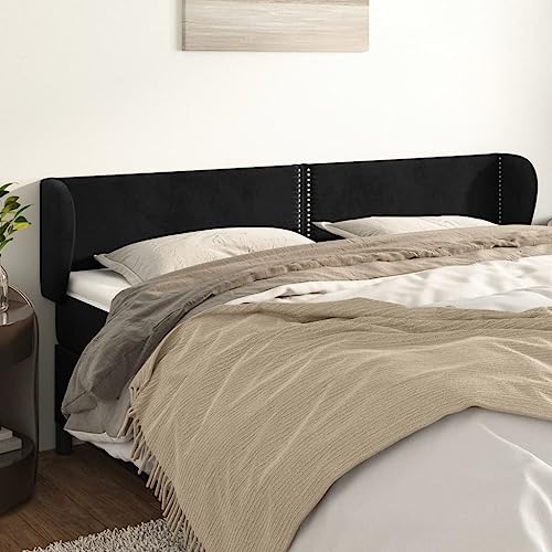 XINCXIN Kopfteil, wandpolster Bett wandkissen wandpolster headboard for Bed Bett kopfteil mit Ohren Schwarz 183x23x78/88 cm Samt XINCXIN Kopfteil, wandpolster Bett wandkissen wandpolster headboard for Bed Bett kopfteil mit Ohren Schwarz 183x23x78/88 cm Samt von XINCXIN