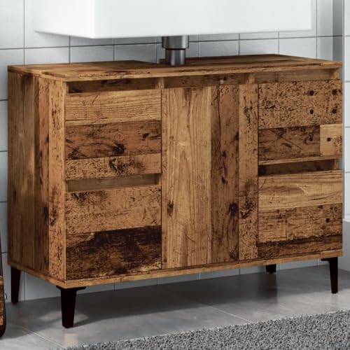 XINCXIN Waschbeckenunterschrank, Badezimmer möbel badezimmerunterschrank unterschrank waschbecken waschtischunterschrank Altholz-Optik 80x33x60 cm Holzwerkstoff XINCXIN Waschbeckenunterschrank, Badezimmer möbel badezimmerunterschrank unterschrank waschbecken waschtischunterschrank Altholz-Optik 80x33x60 cm Holzwerkstoff von XINCXIN