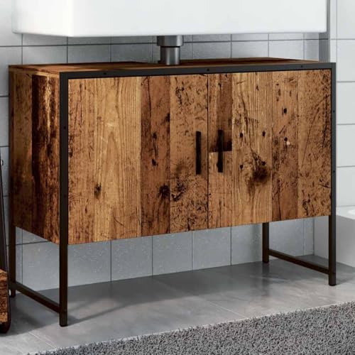 XINCXIN Waschbeckenunterschrank, Badezimmer möbel badezimmerunterschrank waschtischunterschrank unterschrank waschbecken Altholz-Optik 80x33x60 cm Holzwerkstoff XINCXIN Waschbeckenunterschrank, Badezimmer möbel badezimmerunterschrank waschtischunterschrank unterschrank waschbecken Altholz-Optik 80x33x60 cm Holzwerkstoff von XINCXIN