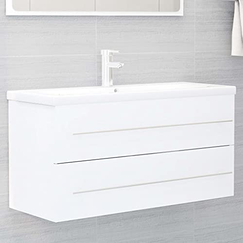 XINCXIN Waschbeckenunterschrank, Badezimmer möbel badmöbel unterschrank waschbecken badezimmerunterschrank mit Einbaubecken Weiß Holzwerkstoff XINCXIN Waschbeckenunterschrank, Badezimmer möbel badmöbel unterschrank waschbecken badezimmerunterschrank mit Einbaubecken Weiß Holzwerkstoff von XINCXIN