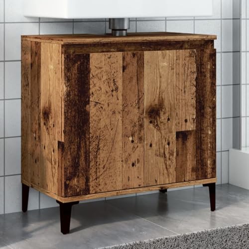 XINCXIN Waschbeckenunterschrank, Badezimmer möbel badmöbel unterschrank waschbecken waschtischunterschrank Altholz-Optik 58x33x60 cm Holzwerkstoff von XINCXIN