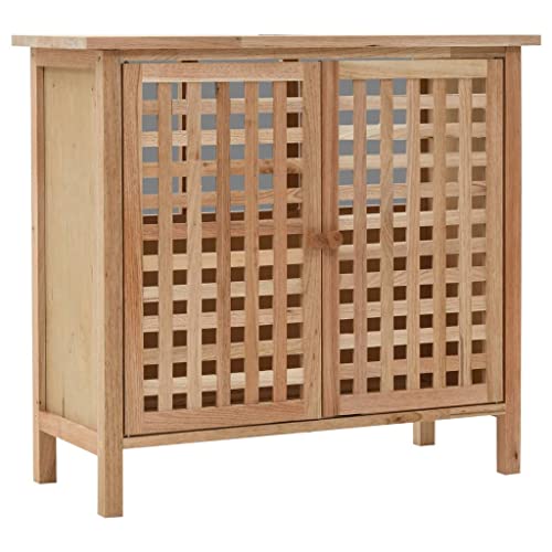 XINCXIN Waschbeckenunterschrank, badezimmerunterschrank Badezimmer möbel badmöbel waschtischunterschrank Massivholz Walnuss 66x29x61 cm von XINCXIN