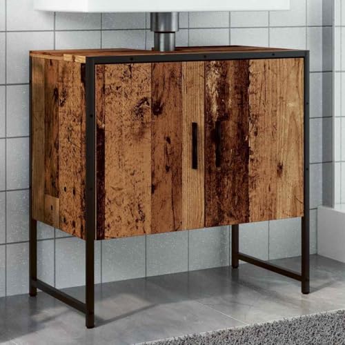 XINCXIN Waschbeckenunterschrank, badezimmerunterschrank badmöbel Badezimmer möbel waschtischunterschrank Altholz-Optik 60x33x60 cm Holzwerkstoff von XINCXIN
