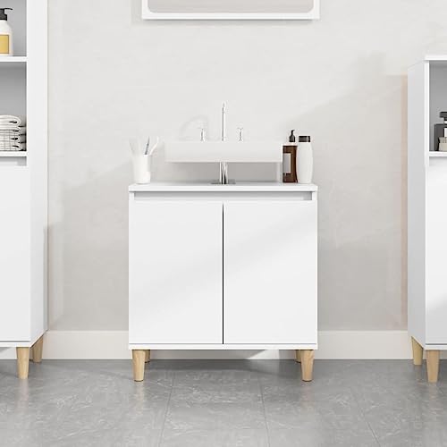 XINCXIN Waschbeckenunterschrank, badezimmerunterschrank badmöbel waschtischunterschrank unterschrank waschbecken Weiß 58x33x60 cm Holzwerkstoff von XINCXIN