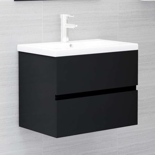 XINCXIN Waschbeckenunterschrank, badezimmerunterschrank unterschrank waschbecken badmöbel waschtischunterschrank mit Einbaubecken Schwarz Holzwerkstoff XINCXIN Waschbeckenunterschrank, badezimmerunterschrank unterschrank waschbecken badmöbel waschtischunterschrank mit Einbaubecken Schwarz Holzwerkstoff von XINCXIN