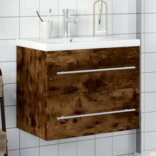 XINCXIN Waschbeckenunterschrank, badezimmerunterschrank waschtischunterschrank Badezimmer möbel unterschrank waschbecken mit Einbaubecken Räuchereiche XINCXIN Waschbeckenunterschrank, badezimmerunterschrank waschtischunterschrank Badezimmer möbel unterschrank waschbecken mit Einbaubecken Räuchereiche von XINCXIN