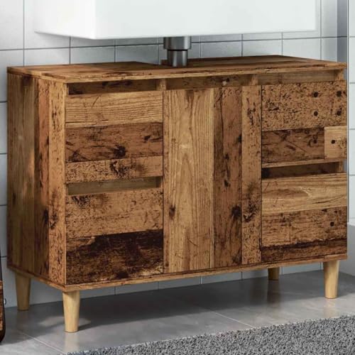 XINCXIN Waschbeckenunterschrank, waschtischunterschrank Badezimmer möbel unterschrank waschbecken badezimmerunterschrank Altholz-Optik 80x33x60 cm Holzwerkstoff XINCXIN Waschbeckenunterschrank, waschtischunterschrank Badezimmer möbel unterschrank waschbecken badezimmerunterschrank Altholz-Optik 80x33x60 cm Holzwerkstoff von XINCXIN