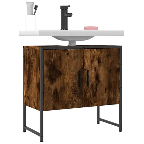 XINCXIN Waschbeckenunterschrank, waschtischunterschrank badmöbel Badezimmer möbel badezimmerunterschrank Räuchereiche 60x33x60 cm Holzwerkstoff von XINCXIN
