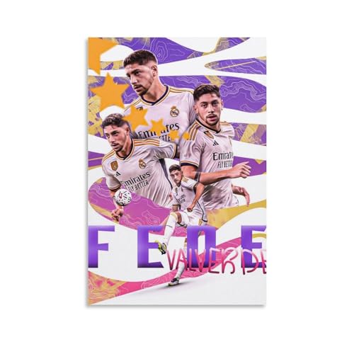 XINDIMAMA Fußballer Federico Valverde Poster Druck Kunst Wandmalerei Leinwand Poster Moderne Schlafzimmer-Dekor 40 x 60 cm von XINDIMAMA