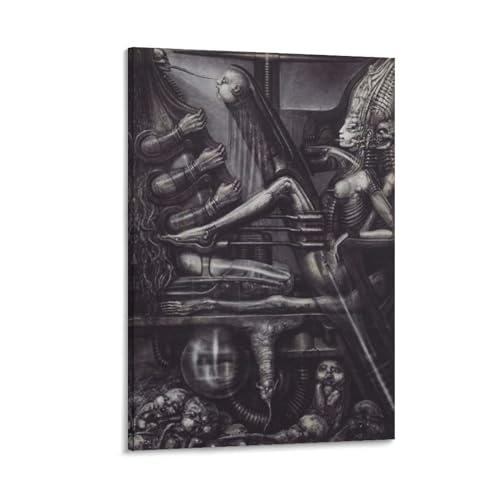 XINDIMAMA Hr Giger Art Ölgemälde auf Leinwand Poster Wandkunst Bild Malerei Poster Leinwanddruck Poster Kunstwerke Raumdekor 24 von XINDIMAMA