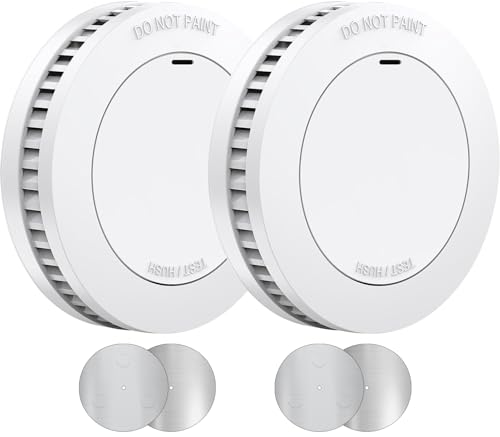 XINDUM Rauchmelder mit Magnethalterung 2er Set, Feuermelder 10 Jahre Batterie, TÜV Rheinland-Zertifiziert 85 dB hörbar Brandmelder, ohne Bohren, Standalone, Weiß von XINDUM